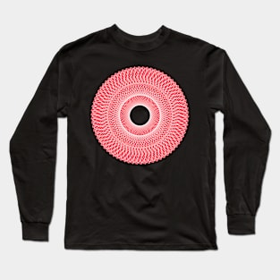 Red Psychadelic Geometrical Shape Long Sleeve T-Shirt